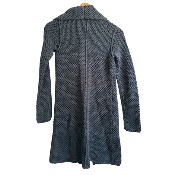 Lucky Brand Women's Black‎ Textured Knit Duster Cardigan Sweater XS - Picture 4 of 4